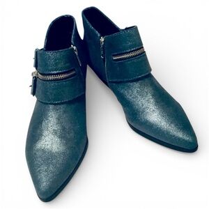 Shelly’s of London Blue Leather Booties 9M EUR 40